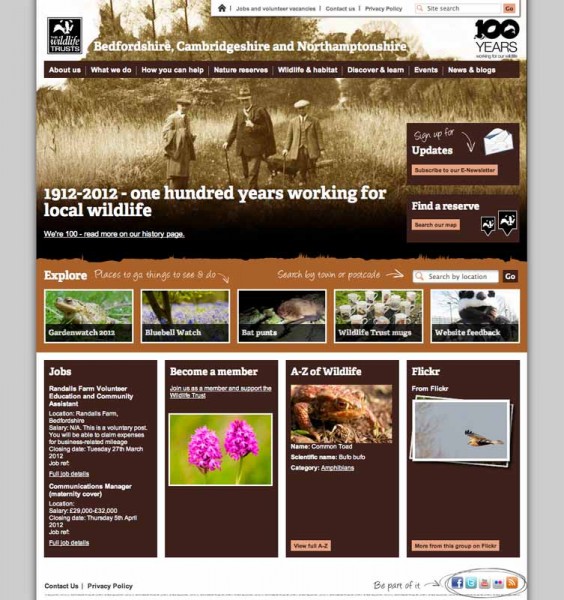 Bedfordshire, Cambridgeshire and Northamptonshire wildlife website