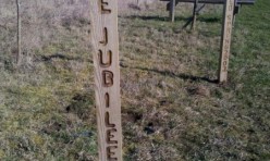 A new sign for the Jubilee Wood