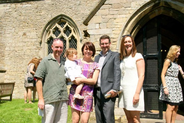 The baptism of Amelie Una Tebutt in St Michael's Church, Great Gidding