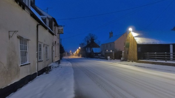 Snow in Great Gidding January 2013 - Main Street