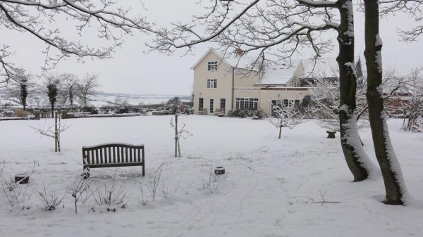 Snow in Little Gidding January 2013 - Ferrar House