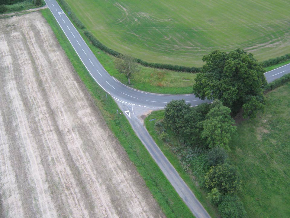 Aerial view of Great Gidding - Back Lane and Winwick Road
