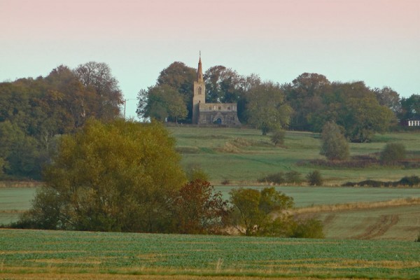 St Andrew's Church, Steeple Gidding from Hamerton Road