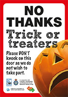 Trick or treat poster NO THANKS
