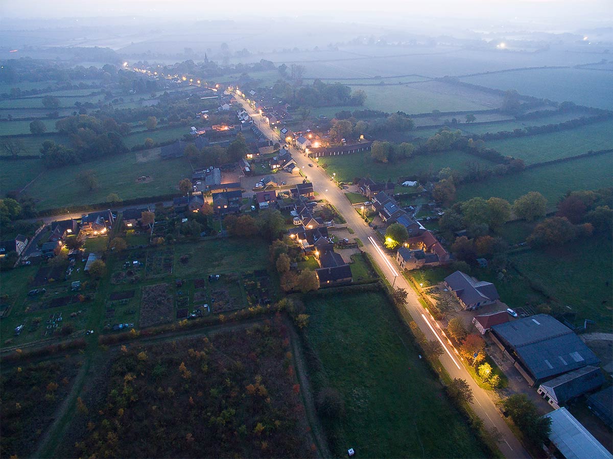 Aerial view of Great Gidding