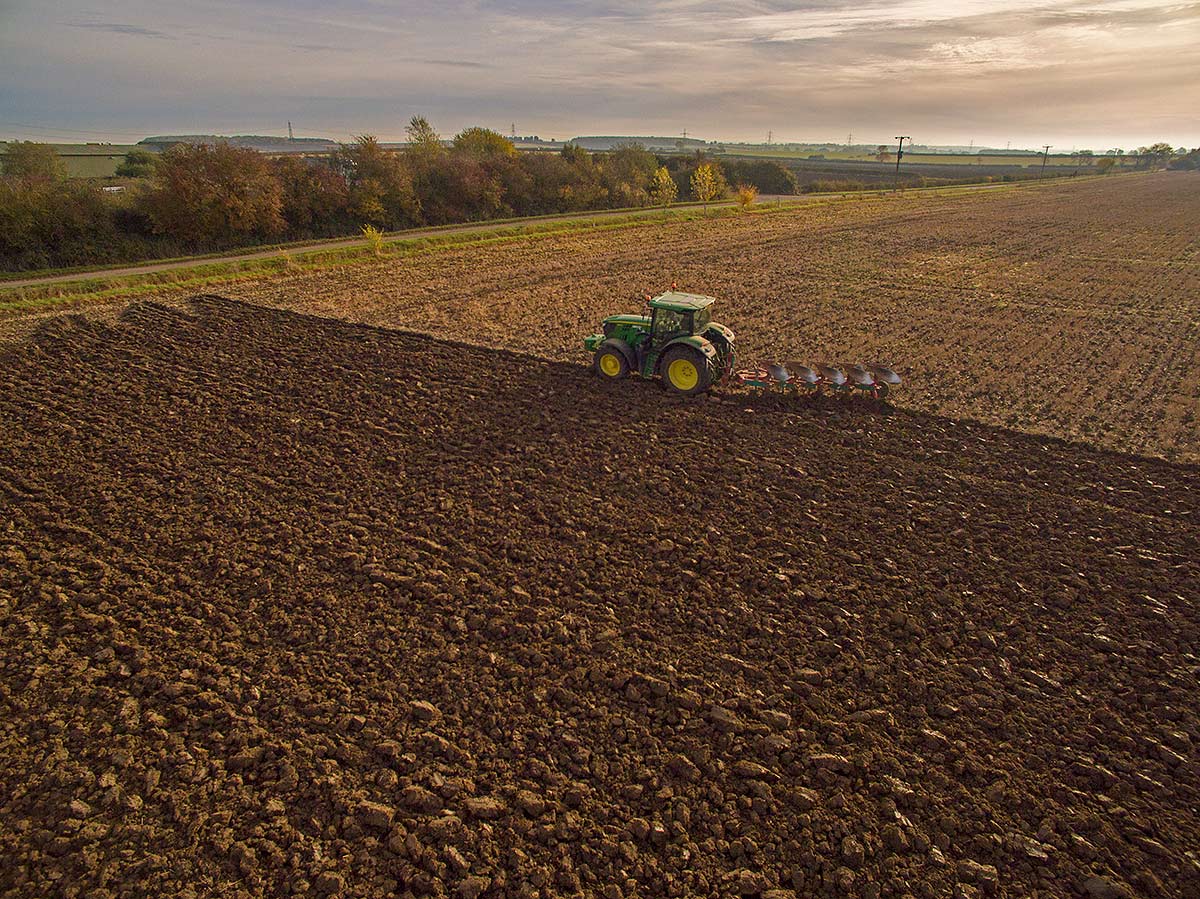 Farming in Great Gidding - ploughing Autumn