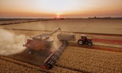 Aerial images of harvesting in Great Gidding
