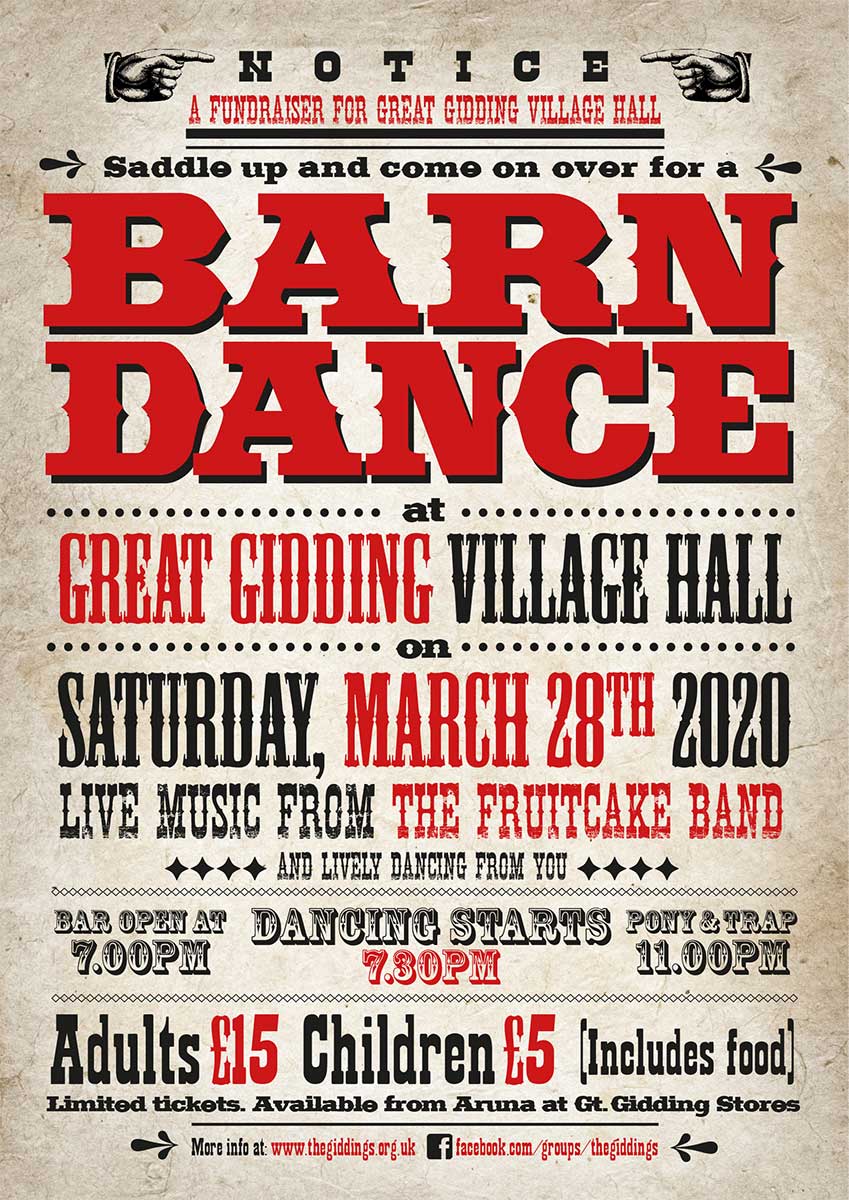Time To Mark Your Diary Saddle Up And Come On Over For A BARN DANCE 