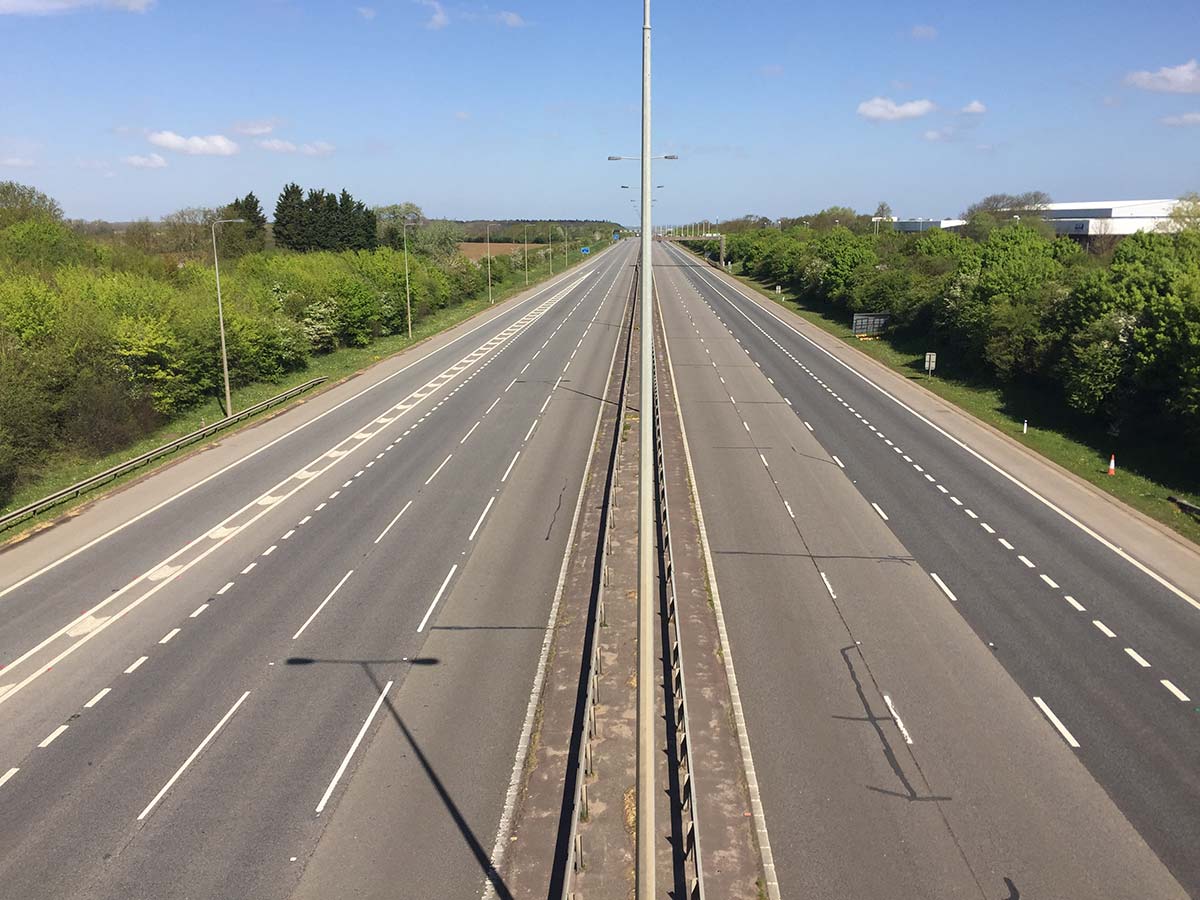 A1 at Alconbury deserted on a week day