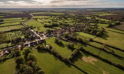 Aerial view of Great Gidding from north west
