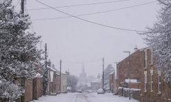 Great Gidding in the snow January 2021 - Main Street