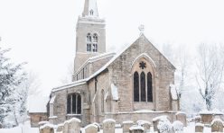 Great Gidding in the snow January 2021 - St Michael's Church