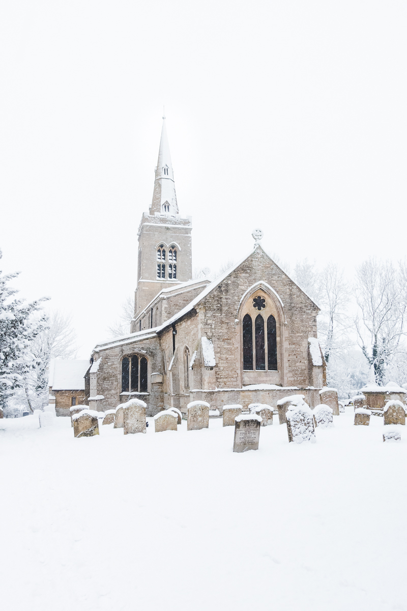 Great Gidding in the snow January 2021 - St Michael's