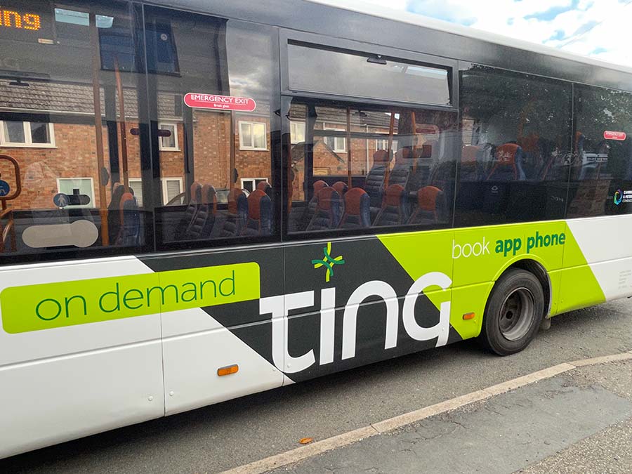 new ‘bus-on-demand’ service named Ting