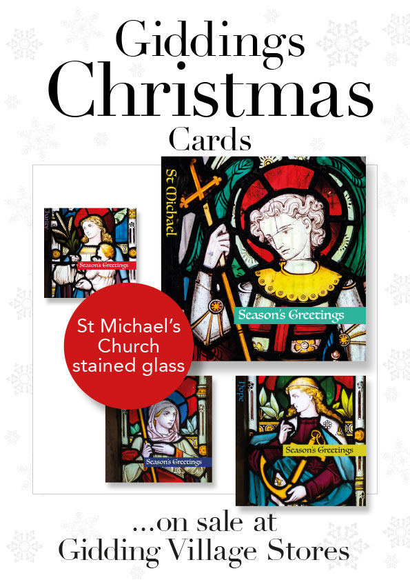Giddings Christmas cards - St Michael's stained glass