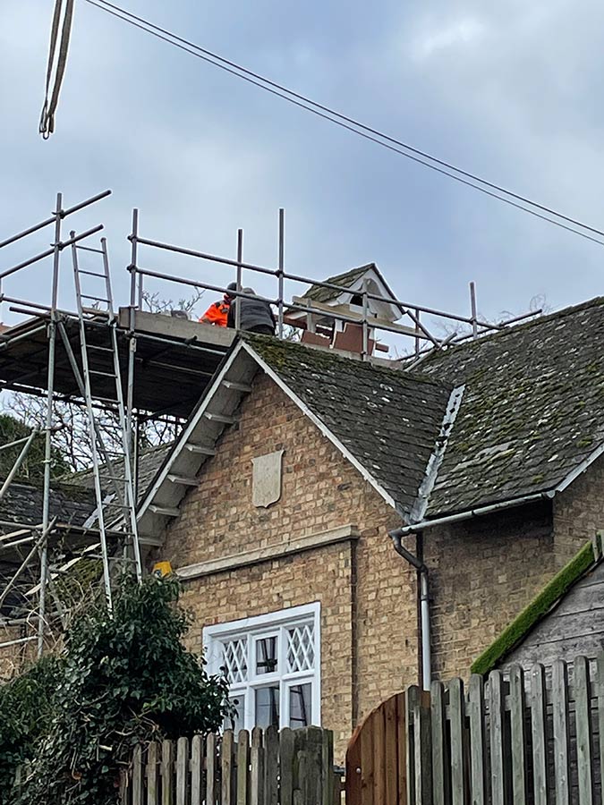 Great Gidding School bell tower replacement 211221