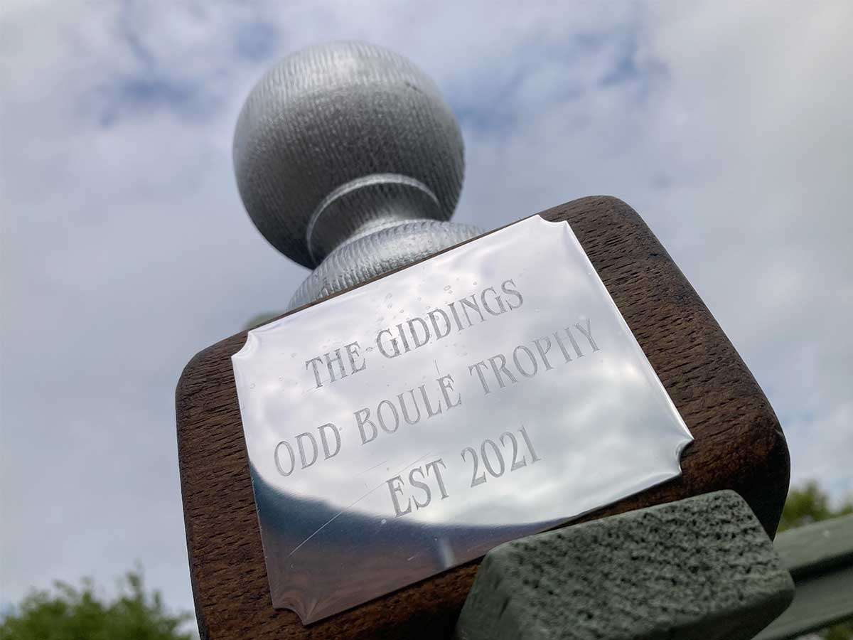 Great Gidding Boules trophy