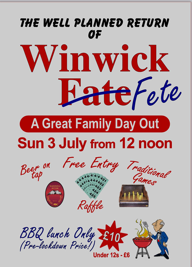 Winwick Fete 2022 poster