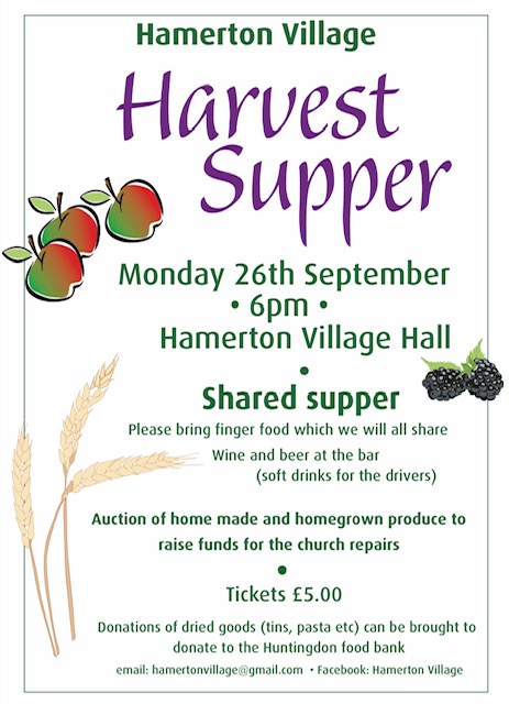 Hamerton Harvest Supper 2022
