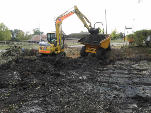 Thanks to an Environmental grant from Huntingdonshire District Council, Chapel End pond has been cleared, dredged and reinstated with a smart post and rail fence