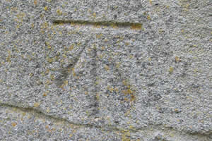 Benchmark on St Michael's Church, Great Gidding