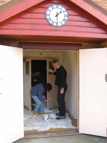 Great Gidding Village Hall Clean Up November 2004