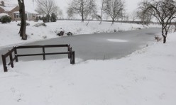 Townsend Pond, Great Gidding, snowfall Feb 2012
