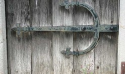 Weathered doorway, St Andrew's, Steeple Gidding