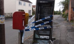 Look what happened to the telephone box