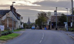 Great Gidding Main Street, early evening, October 2012