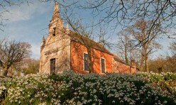 St John's and snowdrops, Little Gidding