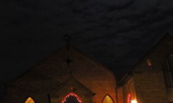 Christmas lights in Great Gidding