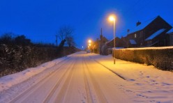 Snow in Great Gidding January 2013 - Mill Road