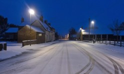 Snow in Great Gidding January 2013 - Main Street