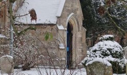 Snow in Steeple Gidding January 2013 - St Andrew's