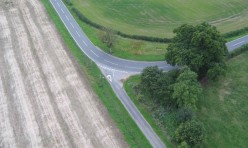 Aerial view of Great Gidding - Back Land and Winwick Road