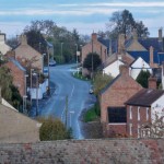Looking north up Main Street from St Michael's Church tower, Great Gidding