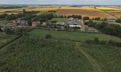 Aerial view of Great Gidding - Main Street and Jubilee Wood