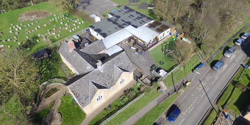 Aerial video and photos of Great Gidding School