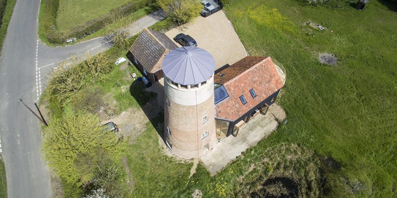 Aerial video of the refurbished Mill in Great Gidding