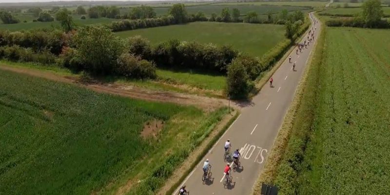 Drone video of Tour of Cambridgeshire through Great Gidding