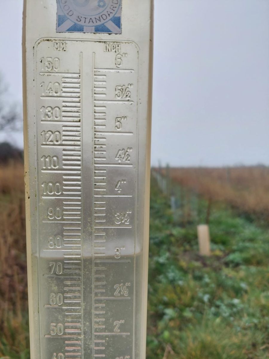 Final rainfall total for 14th November 2025 - 76mm